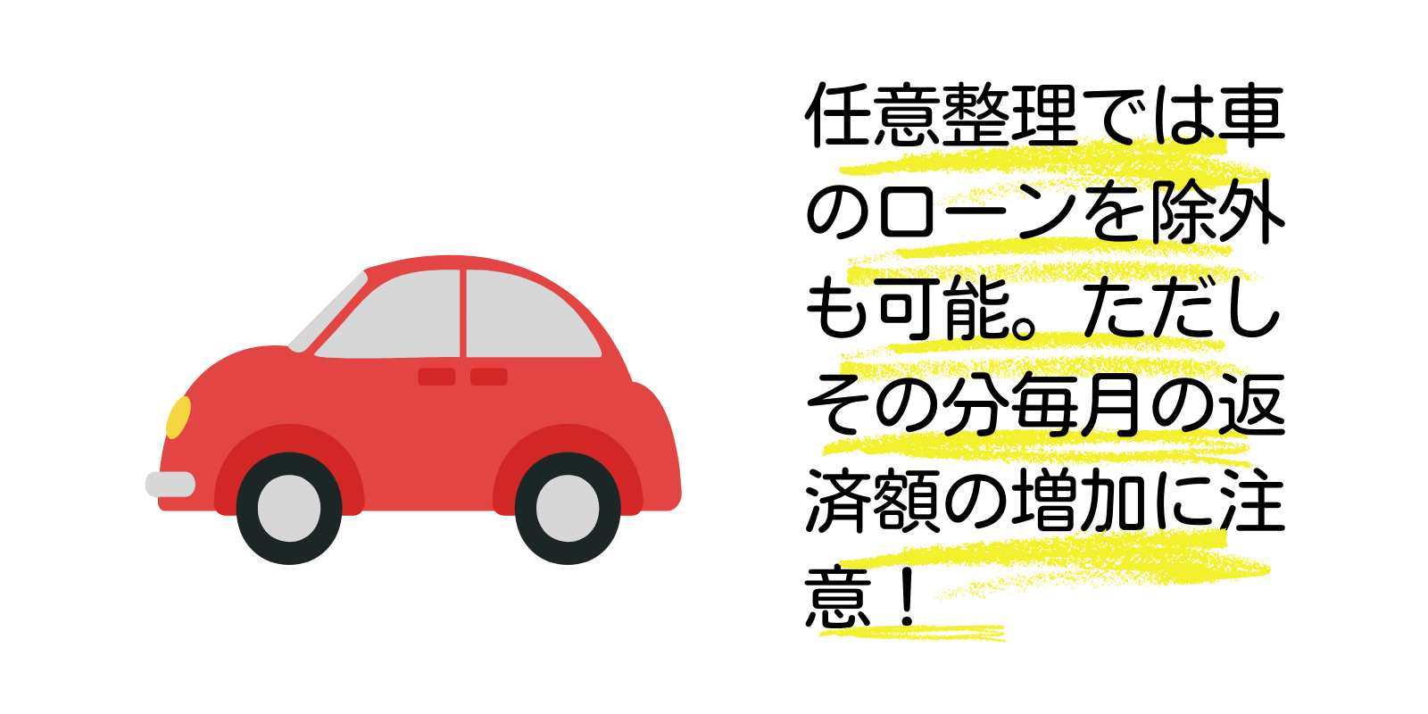 任意整理と車